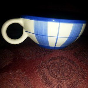 Vintage A Step Beyond Coffee Cup Mug Ceramic Plaid